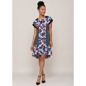 Peter Pilotto x Target Hi Low Ruffle Hem Dress Belt Loops Size 6 Trendy